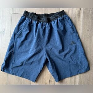 ADIDAS DARK BLUE HYBRID SWIMMING TRUNKS/CASUAL SHORTS W ZIPPERED POCKETS, L